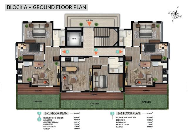 De Mare · Block A · Ground floor